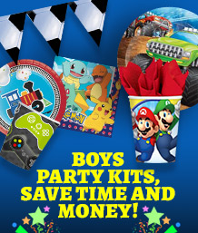 Ready to Order Boys Party Packs & Kits | Party Save Smile